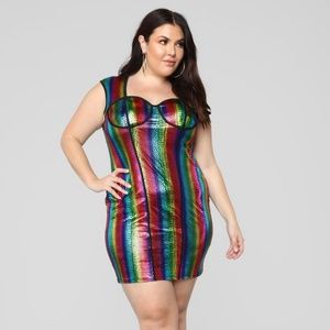 Over the Rainbow Sexy Pride Dress NWT 1x